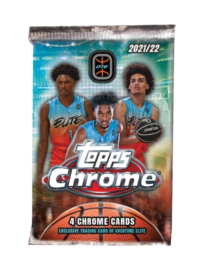 Topps Chrome 2021/22 Overtime Elite Basketball Hobby Pack Sports & Collectible Cards Topps   