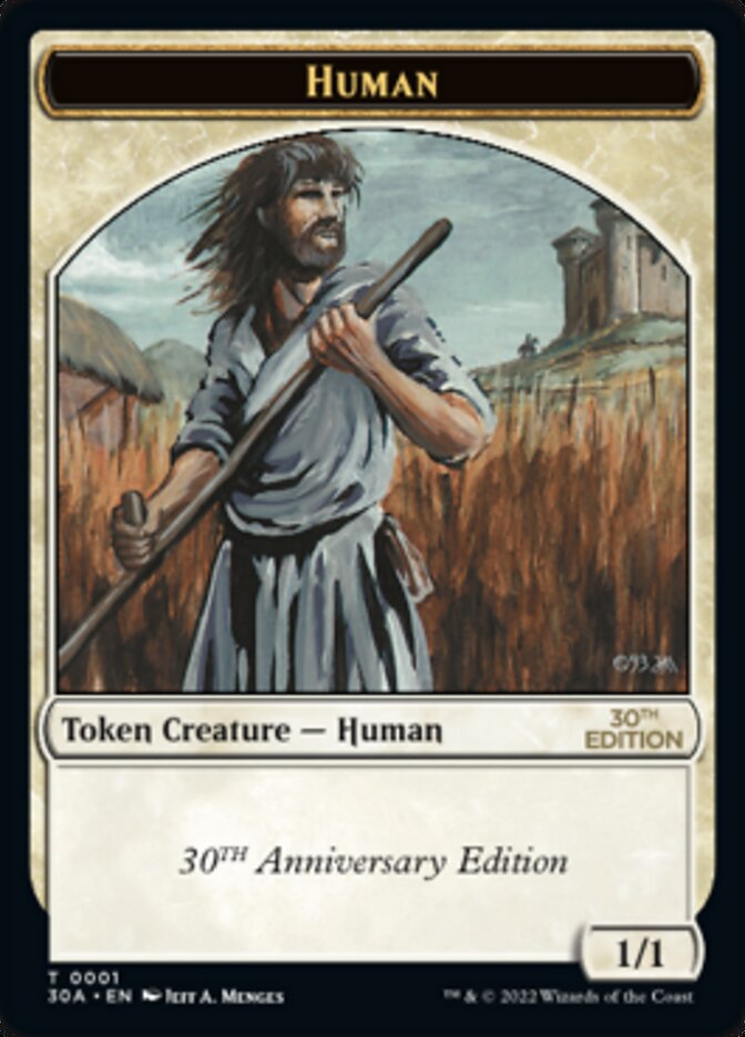 Human Token [30th Anniversary Tokens] MTG Single Magic: The Gathering   