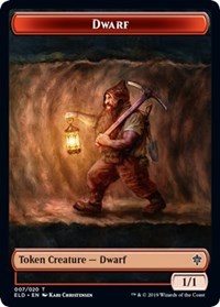 Dwarf // Food (17) Double-Sided Token [Throne of Eldraine Tokens] MTG Single Magic: The Gathering   