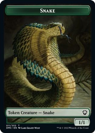 Snake // Hydra Double-Sided Token [Tokens] Dominaria United Commander Tokens MTG Single Magic: The Gathering