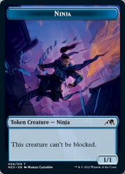 Samurai // Ninja Double-Sided Token [Tokens] Kamigawa: Neon Dynasty Tokens MTG Single Magic: The Gathering