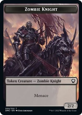 Zombie Knight // Griffin Double-Sided Token [Tokens] Dominaria United Commander Tokens MTG Single Magic: The Gathering