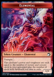 Clue // Elemental Double-Sided Token [Tokens] Innistrad: Midnight Hunt Tokens MTG Single Magic: The Gathering