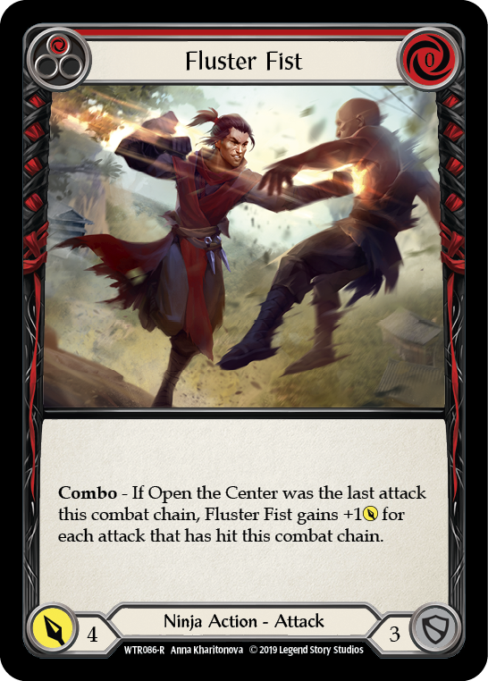 Fluster Fist (Red) [WTR086-R] Alpha Print Rainbow Foil Flesh And Blood Single Flesh And Blood   