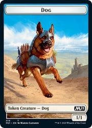 Dog // Weird Double-Sided Token [Tokens] Core Set 2021 Tokens MTG Single Magic: The Gathering