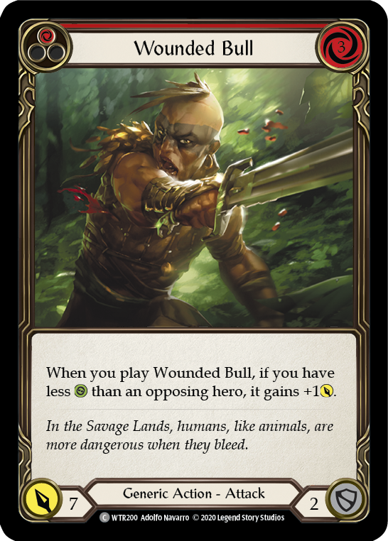 Wounded Bull (Red) [WTR200] Unlimited Edition Rainbow Foil Flesh And Blood Single Flesh And Blood   