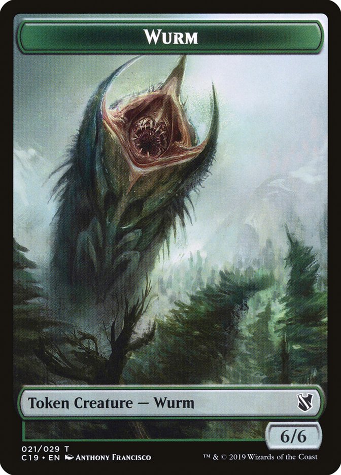 Beast (013) // Wurm Double-Sided Token [Tokens] Commander 2019 Tokens MTG Single Magic: The Gathering