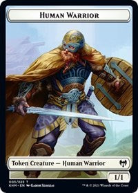 Human Warrior // Kaya, the Inexorable Emblem Double-Sided Token [Tokens] Kaldheim Tokens MTG Single Magic: The Gathering