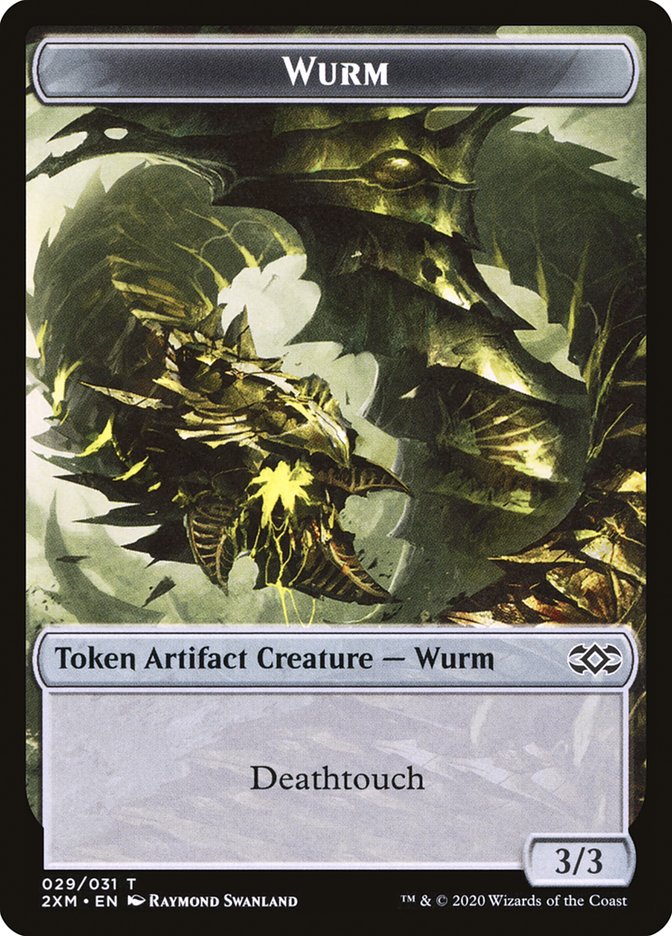 Treasure // Wurm (029) Double-Sided Token [Tokens] Double Masters Tokens MTG Single Magic: The Gathering