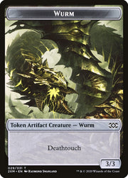 Human Soldier // Wurm (029) Double-Sided Token [Tokens] Double Masters Tokens MTG Single Magic: The Gathering