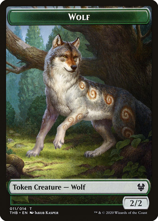 Satyr // Wolf Double-Sided Token [Tokens] Theros Beyond Death Tokens MTG Single Magic: The Gathering