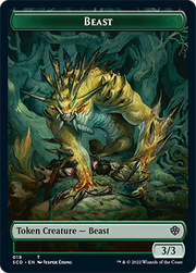 Beast // Beast Double-Sided Token [Starter Commander Decks] MTG Single Magic: The Gathering   