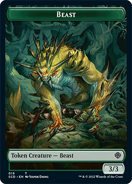 Beast // Beast Double-Sided Token [Starter Commander Decks] MTG Single Magic: The Gathering   