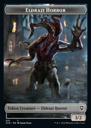 Horror // Eldrazi Horror Double-Sided Token [Commander Legends: Battle for Baldur's Gate Tokens] MTG Single Magic: The Gathering   