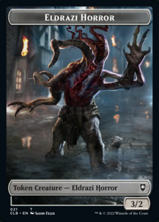 Horror // Eldrazi Horror Double-Sided Token [Commander Legends: Battle for Baldur's Gate Tokens] MTG Single Magic: The Gathering   