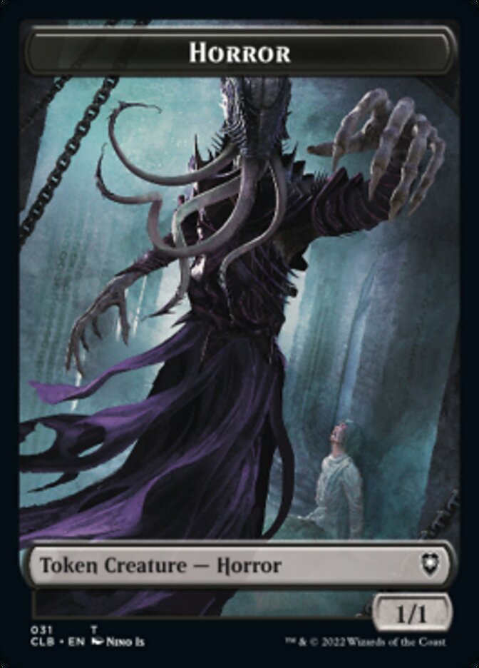 Horror // Centaur Double-Sided Token [Commander Legends: Battle for Baldur's Gate Tokens] MTG Single Magic: The Gathering   