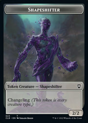 Kor Warrior // Shapeshifter (023) Double-Sided Token [Commander Legends: Battle for Baldur's Gate Tokens] MTG Single Magic: The Gathering   