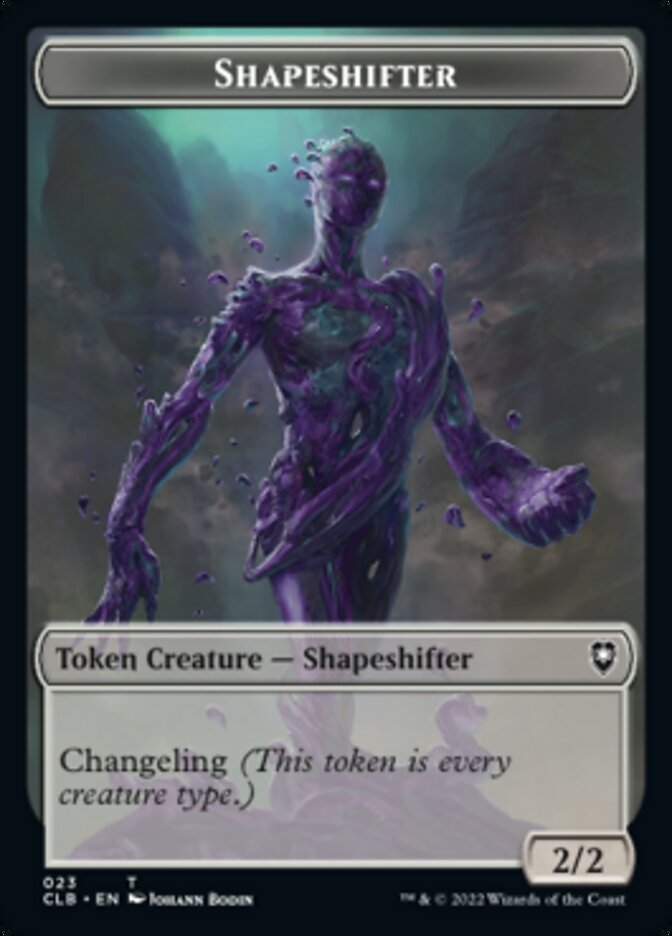 Kor Warrior // Shapeshifter (023) Double-Sided Token [Commander Legends: Battle for Baldur's Gate Tokens] MTG Single Magic: The Gathering   