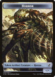 Angel of Sanctions // Horror Double-Sided Token [Tokens] Commander 2019 Tokens MTG Single Magic: The Gathering