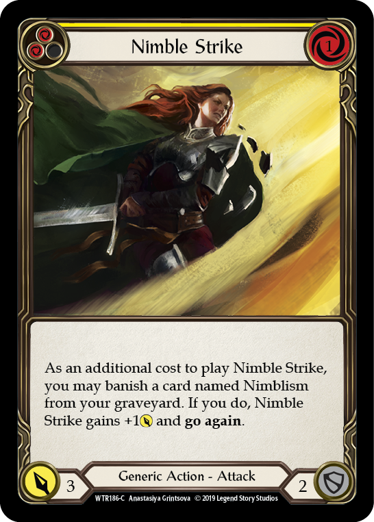 Nimble Strike (Yellow) [WTR186-C] Alpha Print Normal Flesh And Blood Single Flesh And Blood   