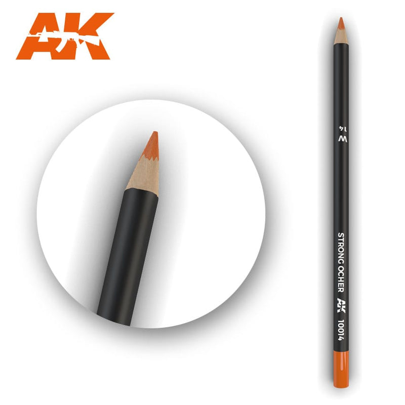 AK Interactive: Weathering Pencil - Strong Ocher Model Paints AK INTERACTIVE