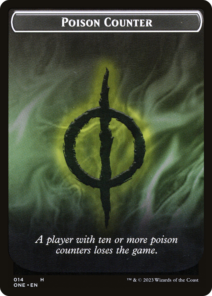 Poison Counter // Beast Double-Sided Token [Tokens] Phyrexia: All Will Be One Commander Tokens MTG Single Magic: The Gathering