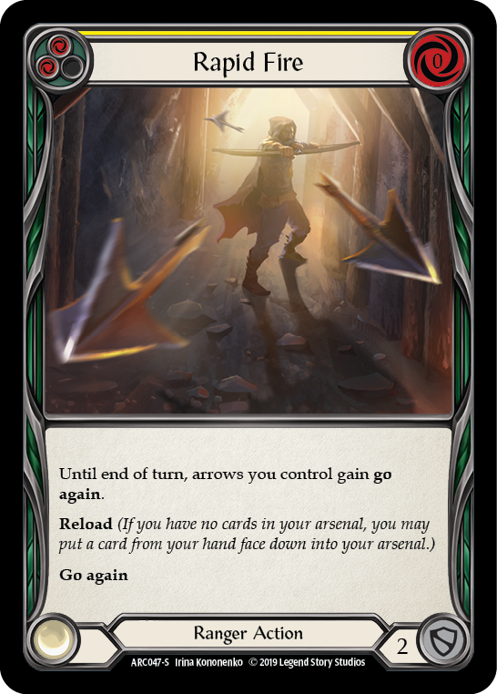 Rapid Fire [ARC047-S] 1st Edition Rainbow Foil Flesh And Blood Single Flesh And Blood   