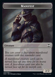 Manifest // Copy Double-Sided Token [Streets of New Capenna Commander Tokens] MTG Single Magic: The Gathering   