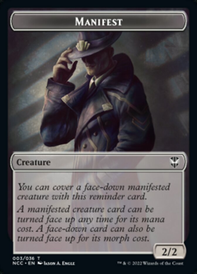Manifest // Copy Double-Sided Token [Streets of New Capenna Commander Tokens] MTG Single Magic: The Gathering   