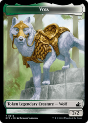 Elf Knight // Voja Double-Sided Token [Tokens] Ravnica Remastered Tokens MTG Single Magic: The Gathering