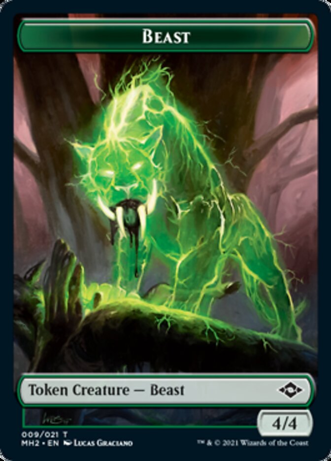 Beast // Clue (14) Double-Sided Token [Tokens] Modern Horizons 2 Tokens MTG Single Magic: The Gathering