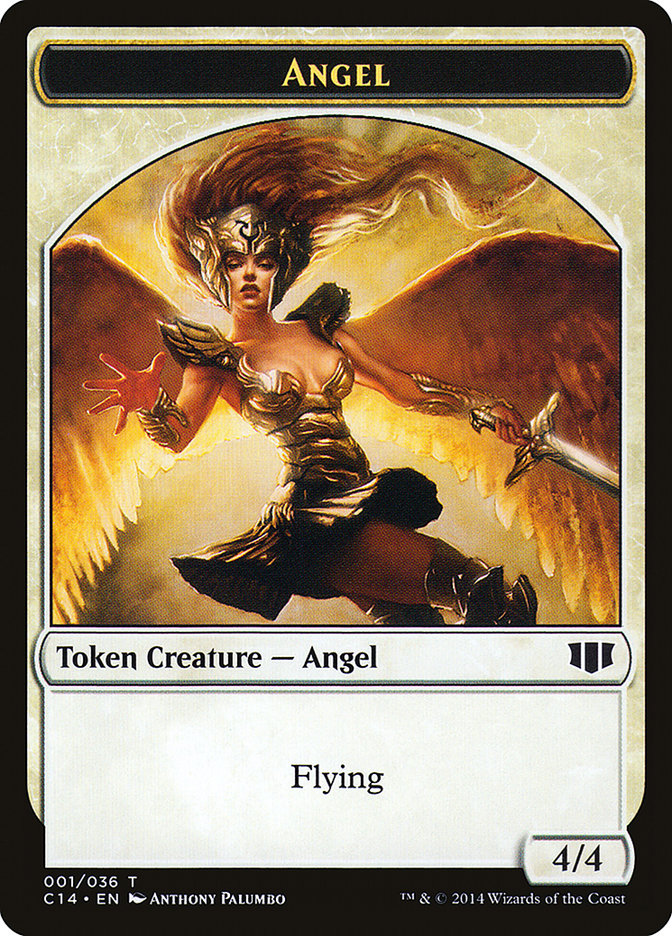 Angel // Cat Double-Sided Token [Commander 2014 Tokens] MTG Single Magic: The Gathering   