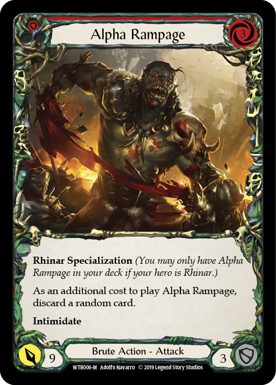 Alpha Rampage [WTR006-M] Alpha Print Normal Flesh And Blood Single Flesh And Blood   