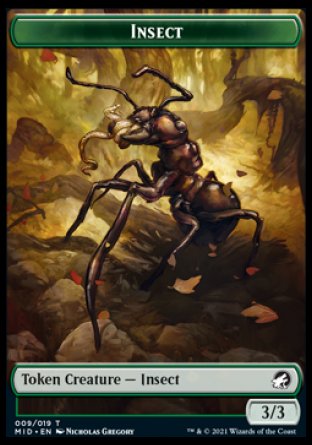 Insect Token [Innistrad: Midnight Hunt Tokens] MTG Single Magic: The Gathering   