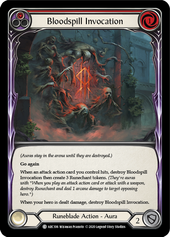 Bloodspill Invocation (Red) [ARC106] Unlimited Edition Normal Flesh And Blood Single Flesh And Blood   