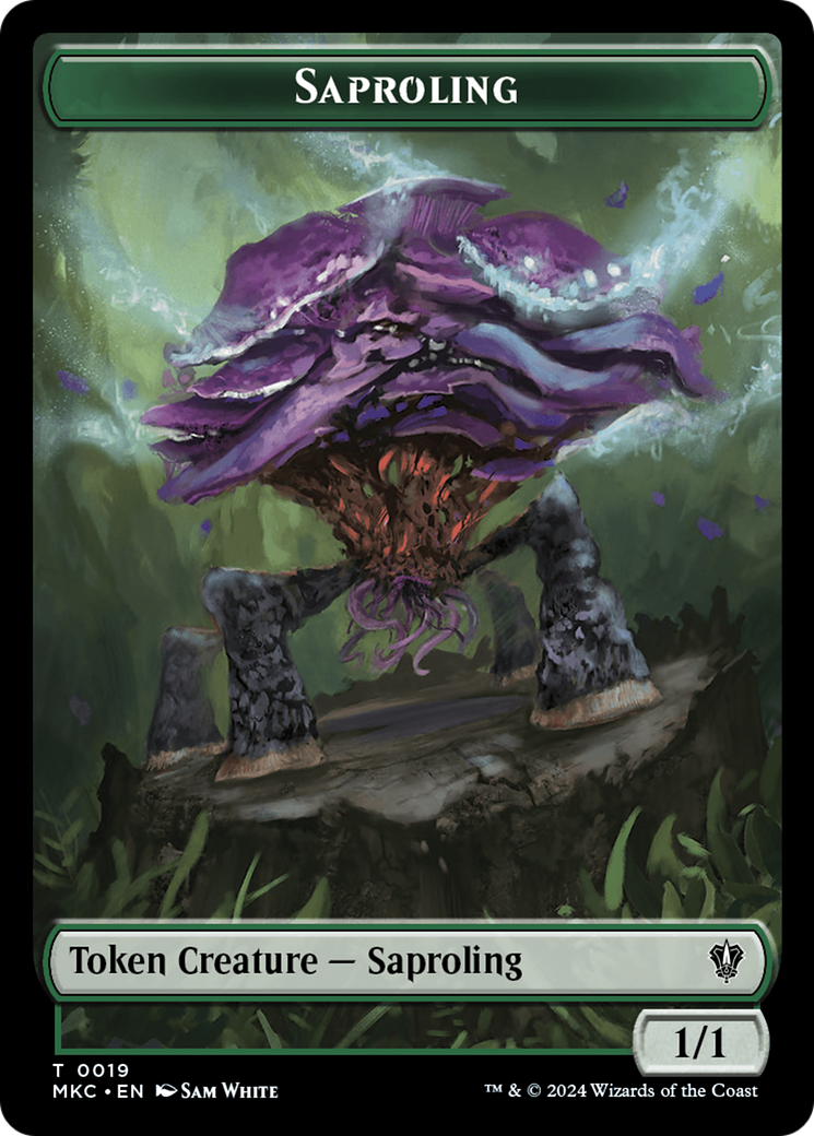 Saproling // Morph Double-Sided Token [Tokens] Murders at Karlov Manor Commander Tokens MTG Single Magic: The Gathering