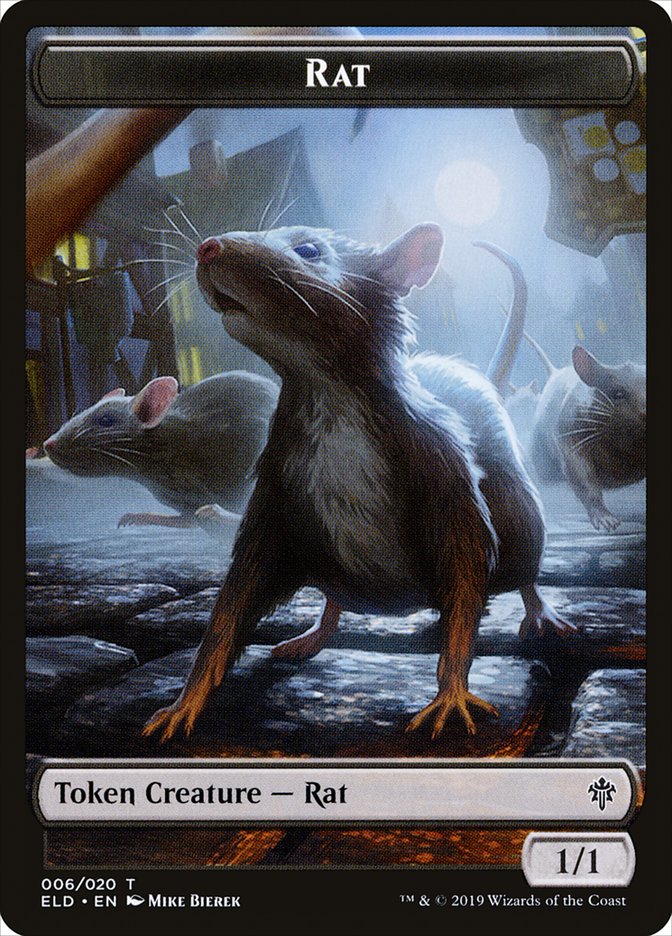 Rat Token [Tokens] Throne of Eldraine Tokens MTG Single Magic: The Gathering