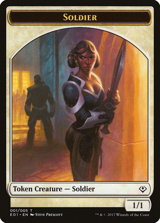 Soldier Token [Tokens] Archenemy: Nicol Bolas Tokens MTG Single Magic: The Gathering