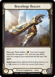 Braveforge Bracers [WTR116-L] Alpha Print Cold Foil Flesh And Blood Single Flesh And Blood   