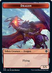 Dragon // Dragon Double-Sided Token [Starter Commander Decks] MTG Single Magic: The Gathering   