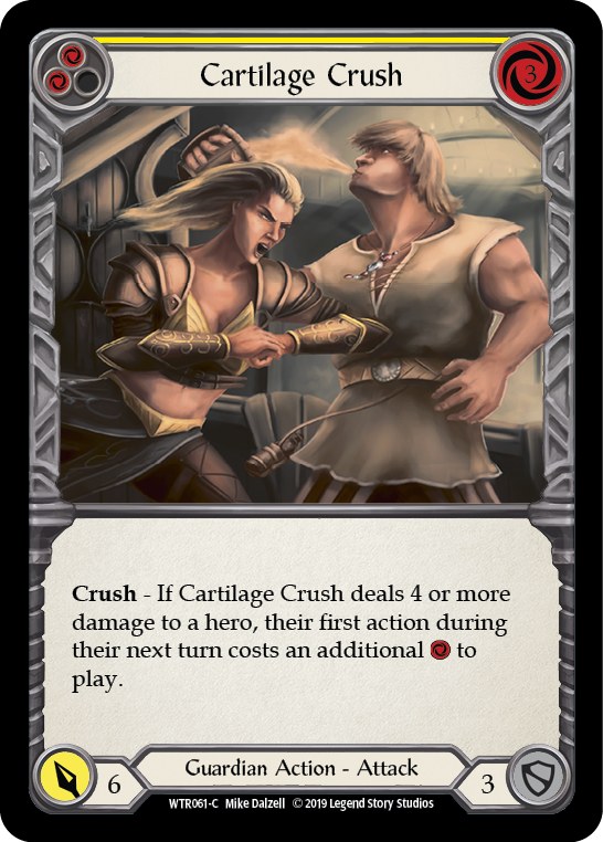 Cartilage Crush (Yellow) [WTR061-C] Alpha Print Rainbow Foil Flesh And Blood Single Flesh And Blood   