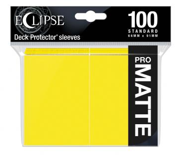 Eclipse Matte Standard Sleeves: Lemon Yellow Card Sleeves Ultra Pro