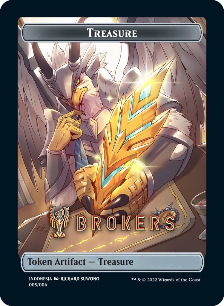 Treasure Token (Brokers) (Southeast Asia Artists) [Tokens] Streets of New Capenna Tokens MTG Single Magic: The Gathering