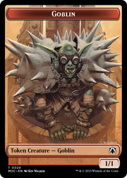 Goblin // Sliver Double-Sided Token [Tokens] March of the Machine Commander Tokens MTG Single Magic: The Gathering