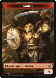 Clue // Goblin Double-Sided Token [Dungeons & Dragons: Adventures in the Forgotten Realms Commander Tokens] MTG Single Magic: The Gathering   