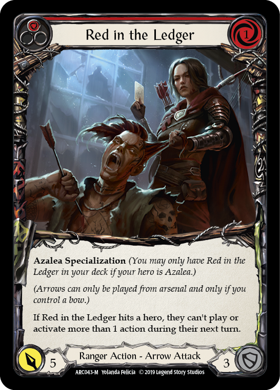 Red in the Ledger [ARC043-M] 1st Edition Normal Flesh And Blood Single Flesh And Blood   