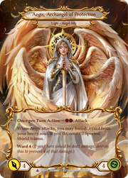 Figment of Protection // Aegis, Archangel of Protection (Marvel) [DTD007] (Dusk Till Dawn)  Cold Foil Flesh And Blood Single Flesh And Blood   