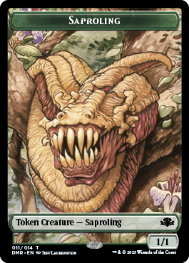 Elephant // Saproling Double-Sided Token [Tokens] Dominaria Remastered Tokens MTG Single Magic: The Gathering