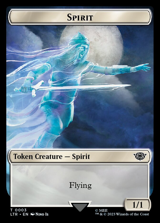 Spirit Token [The Lord of the Rings: Tales of Middle-Earth Tokens] MTG Single Magic: The Gathering   