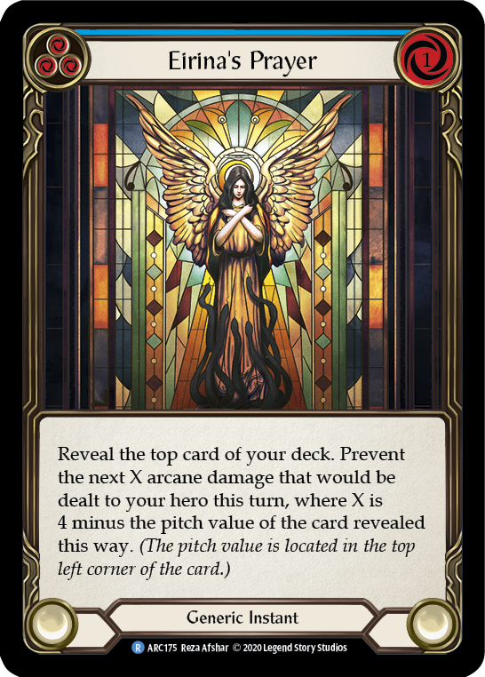 Eirina's Prayer (Blue) [ARC175] Unlimited Edition Rainbow Foil Flesh And Blood Single Flesh And Blood   